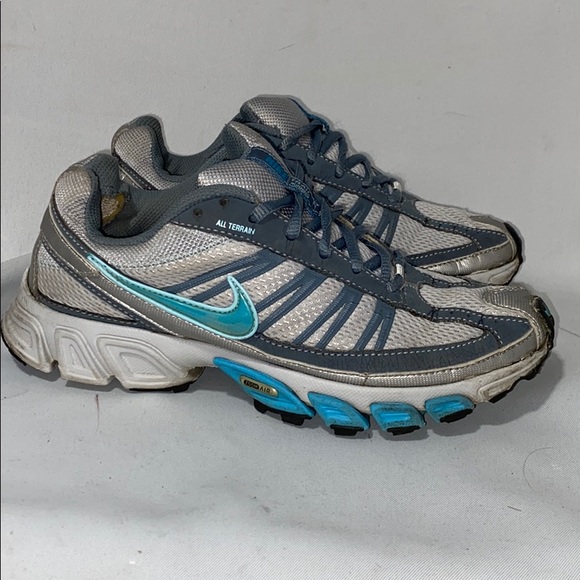 Nike Zoom Air Trail Running Shoes Turquoise Gray - Picture 4 of 9